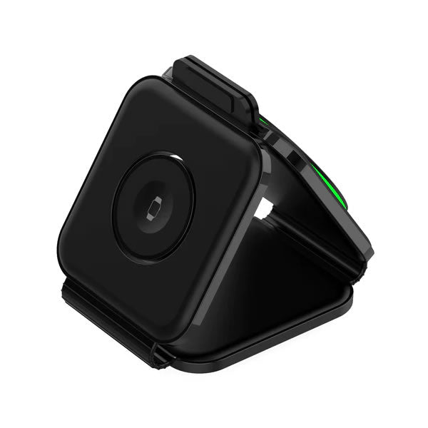 Folded charger showing watch charging puck